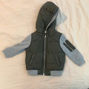 Tucker + Tate Baby Jacket, 6 months, olive and grey
